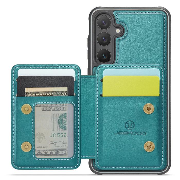 JEEHOOD - JEEHOOD J05 Fodral för Samsung Galaxy S24+ Läder Cyan