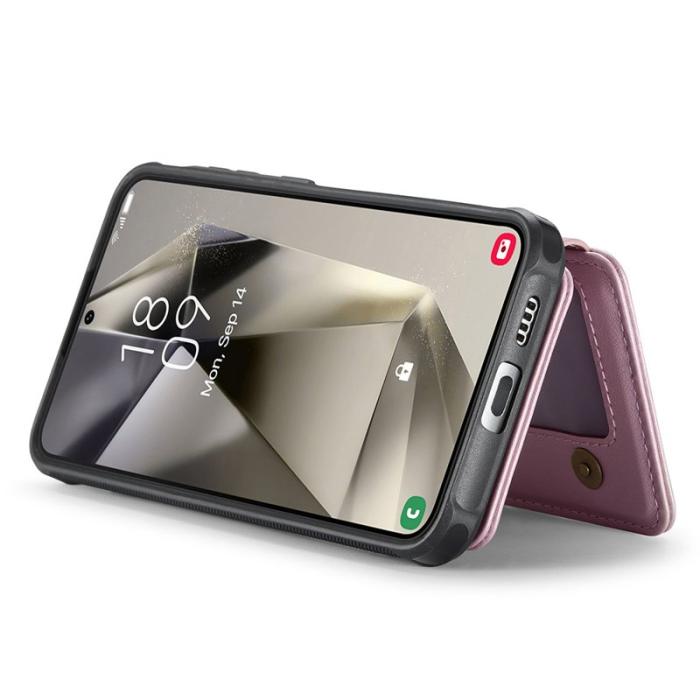 JEEHOOD - JEEHOOD J05 Fodral för Samsung Galaxy S24+ Läder Rosa