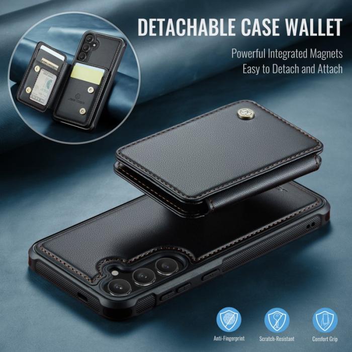 JEEHOOD - JEEHOOD J05 Fodral för Samsung Galaxy S24+ Läder Svart