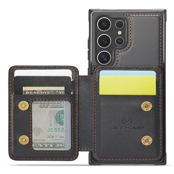 JEEHOOD - JEEHOOD J05 Fodral för Samsung Galaxy S24 Ultra Läder Svart