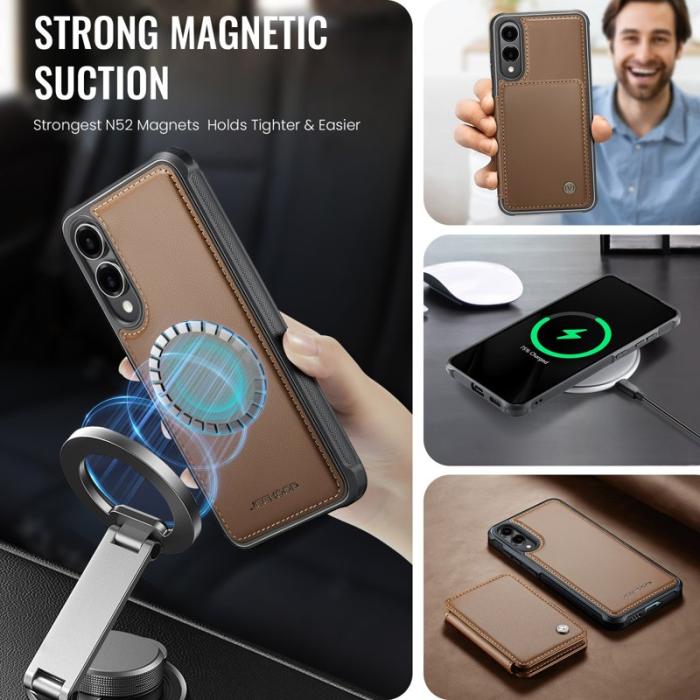 JEEHOOD - JEEHOOD J05 Fodral för Samsung Galaxy S25 Edge - Brun