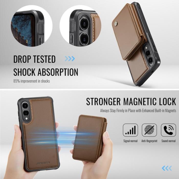 JEEHOOD - JEEHOOD J05 Fodral för Samsung Galaxy S25 Edge - Brun