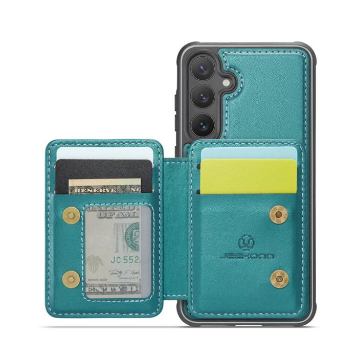 JEEHOOD - JEEHOOD J05 Fodral för Samsung Galaxy S25+ i läder - Blå