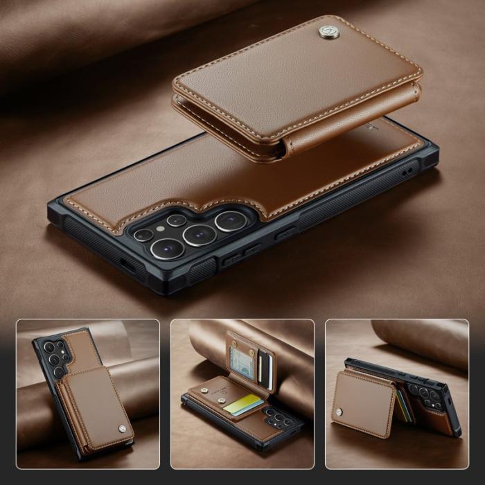 JEEHOOD - JEEHOOD J05 Fodral för Samsung Galaxy S25 Ultra - Brun