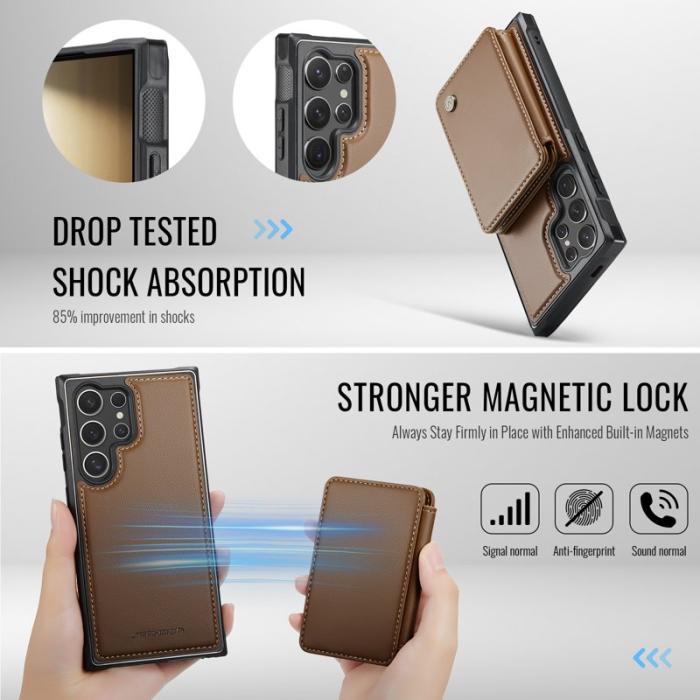 JEEHOOD - JEEHOOD J05 Fodral för Samsung Galaxy S25 Ultra - Brun