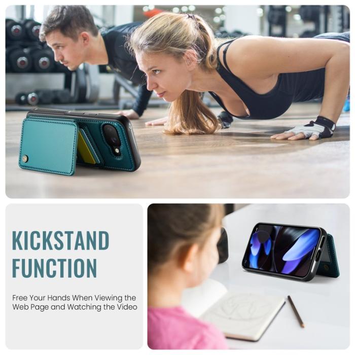 JEEHOOD - JEEHOOD J05 Fodral till Google Pixel 9a i läder - Blå