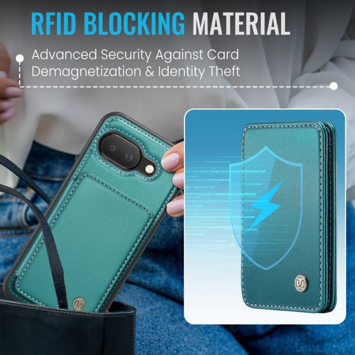 JEEHOOD - JEEHOOD J05 Fodral till Google Pixel 9a i läder - Blå