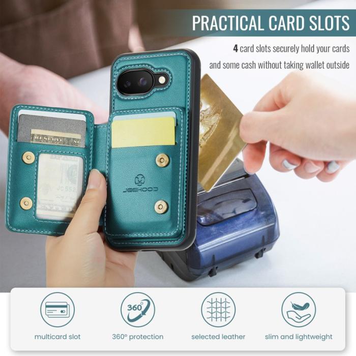 JEEHOOD - JEEHOOD J05 Fodral till Google Pixel 9a i läder - Blå