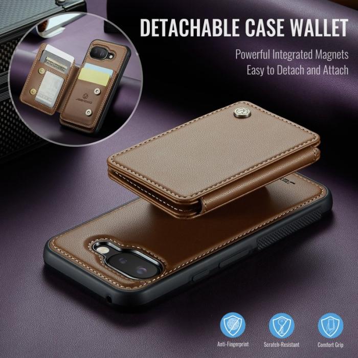 JEEHOOD - JEEHOOD J05 Fodral till Google Pixel 9a i läder - Brun