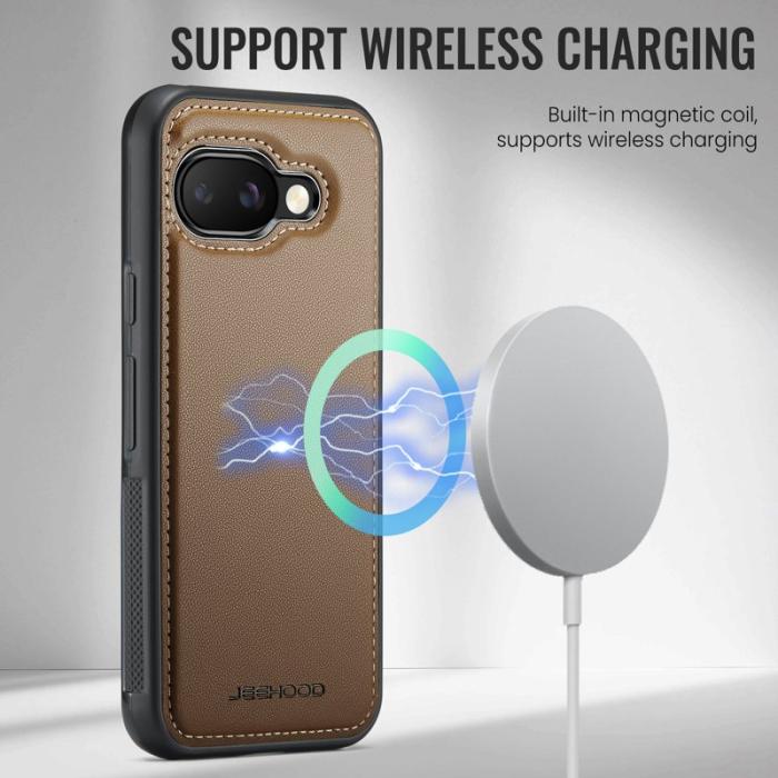 JEEHOOD - JEEHOOD J05 Fodral till Google Pixel 9a i läder - Brun