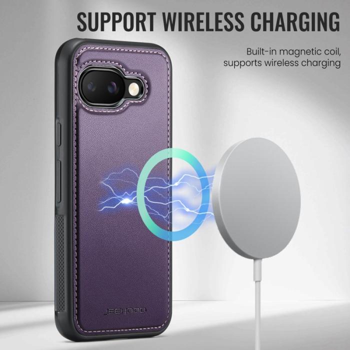 JEEHOOD - JEEHOOD J05 Fodral till Google Pixel 9a i Läder - Lila