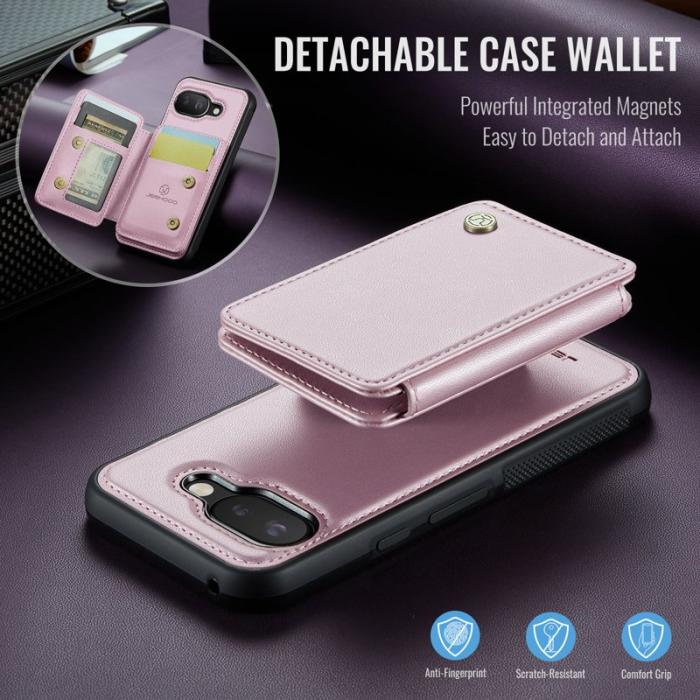 JEEHOOD - JEEHOOD J05 Fodral till Google Pixel 9a i läder - Rosa