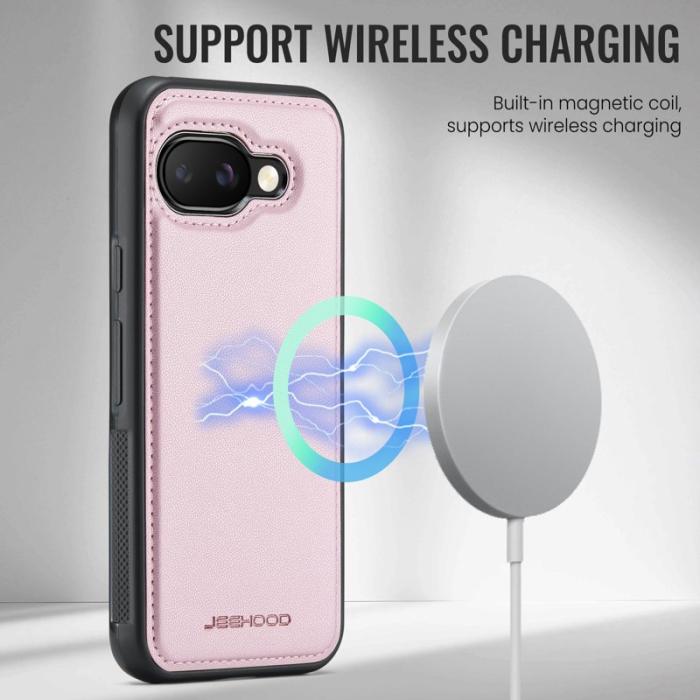 JEEHOOD - JEEHOOD J05 Fodral till Google Pixel 9a i läder - Rosa