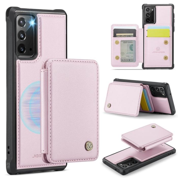 JEEHOOD - JEEHOOD J05 Fodral till Samsung Galaxy Note20 i läder - Rosa