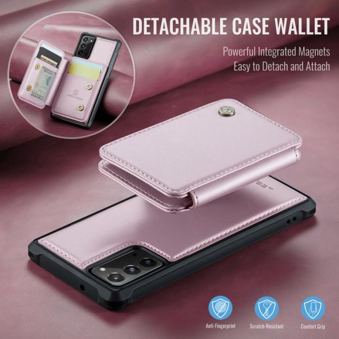 JEEHOOD - JEEHOOD J05 Fodral till Samsung Galaxy Note20 i läder - Rosa