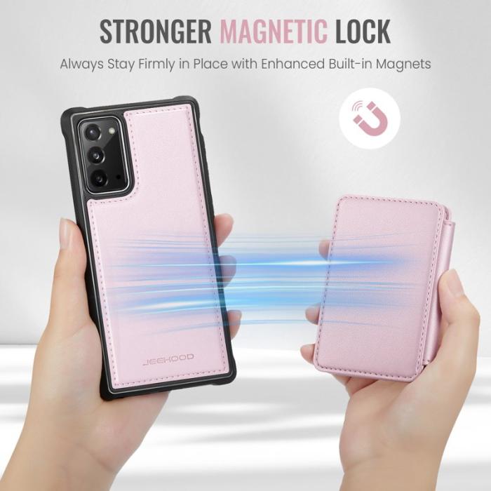 JEEHOOD - JEEHOOD J05 Fodral till Samsung Galaxy Note20 i läder - Rosa