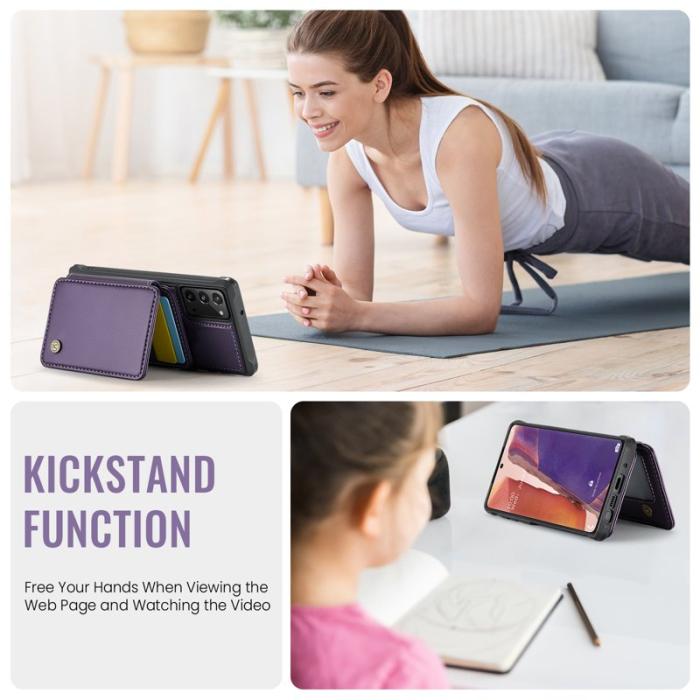 JEEHOOD - JEEHOOD J05 Fodral till Samsung Galaxy Note20 Läder Lila