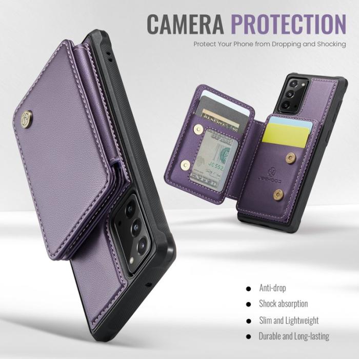 JEEHOOD - JEEHOOD J05 Fodral till Samsung Galaxy Note20 Läder Lila