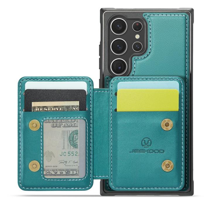 JEEHOOD - JEEHOOD J05 Fodral till Samsung Galaxy S23 Ultra Läder Cyan