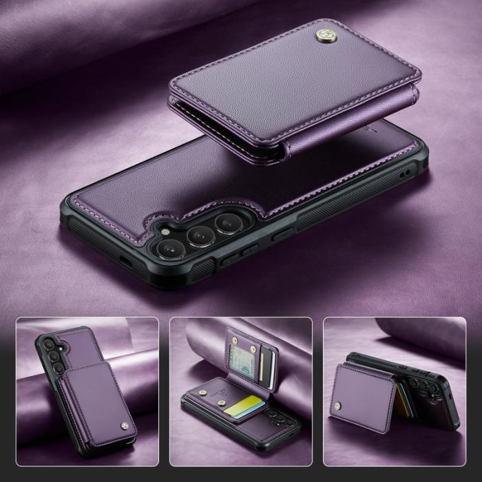 JEEHOOD - JEEHOOD J05 Fodral till Samsung Galaxy S25 Läder Lila