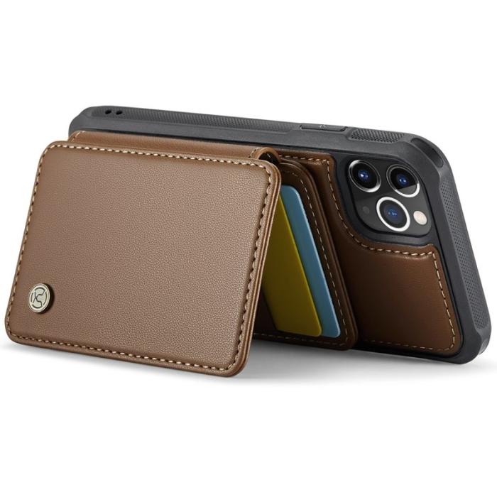 JEEHOOD - JEEHOOD J05 iPhone 11 Pro Max Skal Läder Mobilfodral Brun