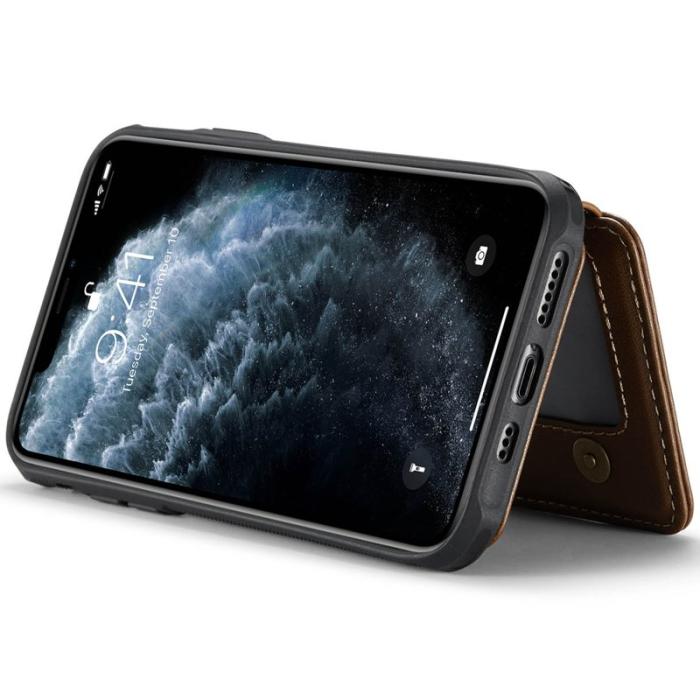 JEEHOOD - JEEHOOD J05 iPhone 11 Pro Max Skal Läder Mobilfodral Brun