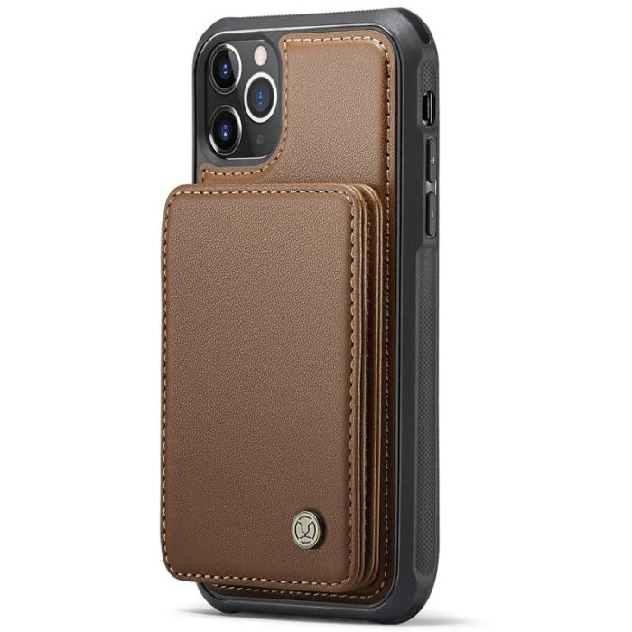 JEEHOOD - JEEHOOD J05 iPhone 11 Pro Max Skal Läder Mobilfodral Brun