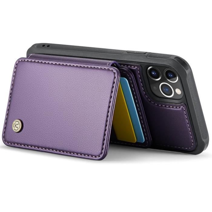 JEEHOOD - JEEHOOD J05 iPhone 11 Pro Max Skal Läder Mobilfodral Lila