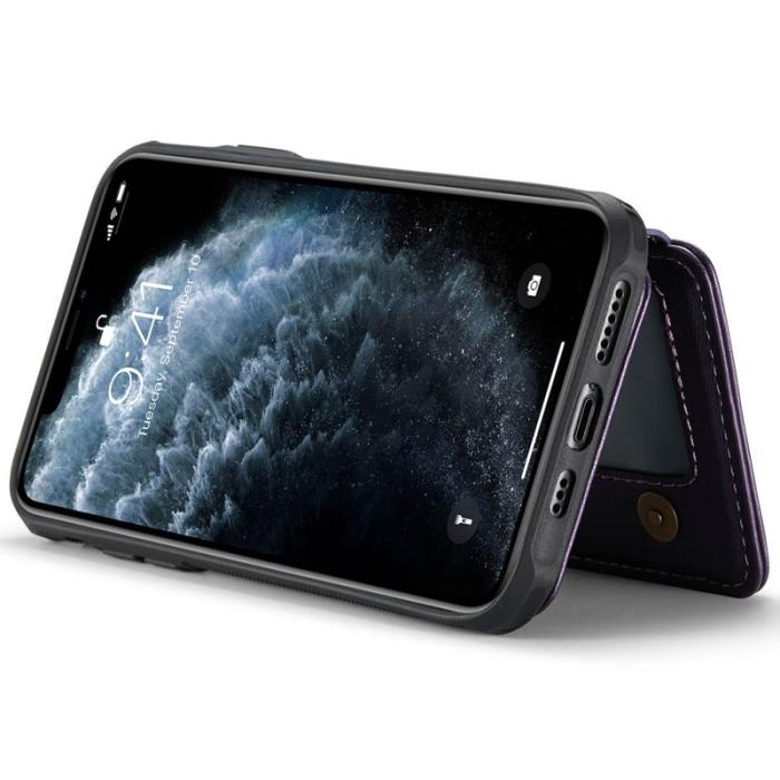JEEHOOD - JEEHOOD J05 iPhone 11 Pro Max Skal Läder Mobilfodral Lila