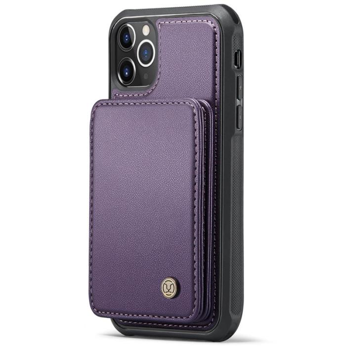 JEEHOOD - JEEHOOD J05 iPhone 11 Pro Max Skal Läder Mobilfodral Lila