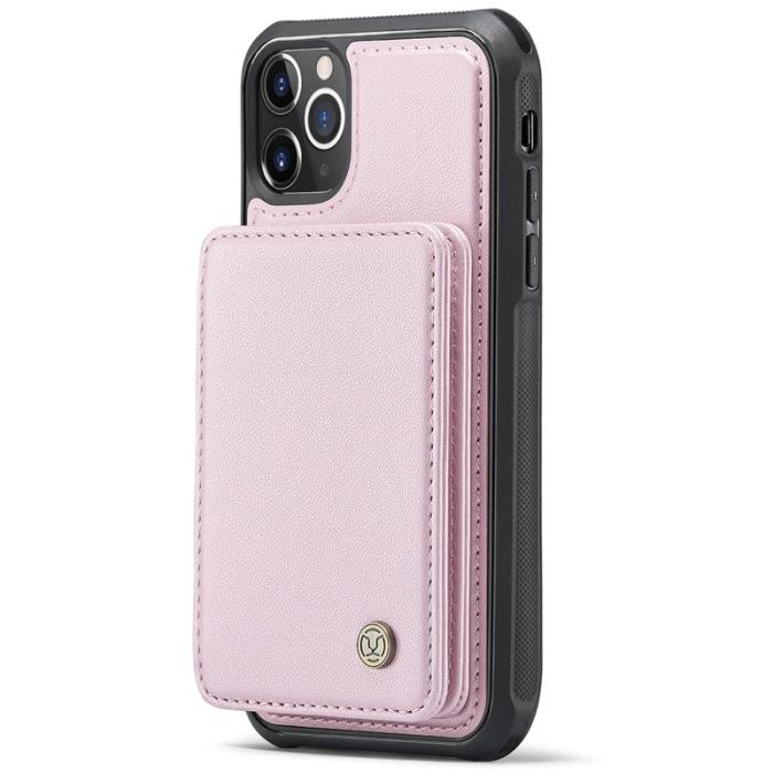 JEEHOOD - JEEHOOD J05 iPhone 11 Pro Skal Läder Mobilfodral Rosa