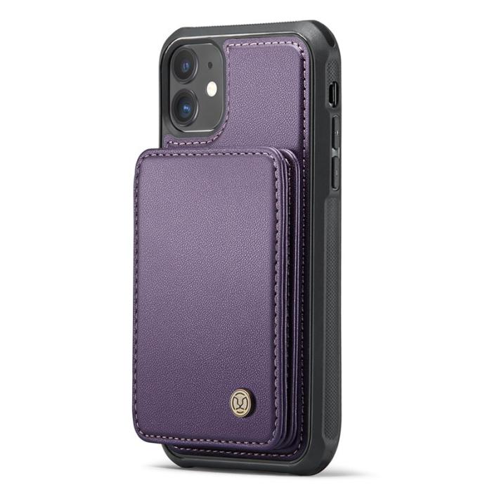 JEEHOOD - JEEHOOD J05 iPhone 11 Skal Läder Mobilfodral Lila