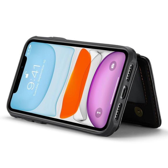 JEEHOOD - JEEHOOD J05 iPhone 11 Skal Läder Mobilfodral Svart