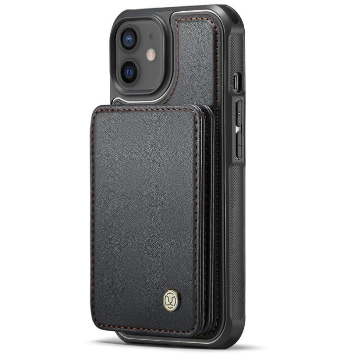 JEEHOOD - JEEHOOD J05 iPhone 12 / 12 Pro Fodral Läder med Kortficka - Svart