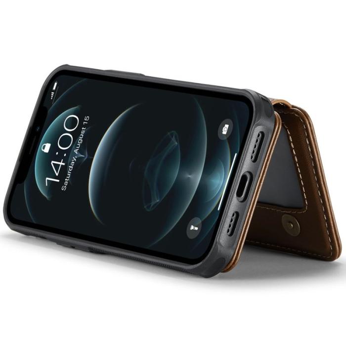 JEEHOOD - JEEHOOD J05 iPhone 12 Pro Max Skal Läder Mobilfodral Brun