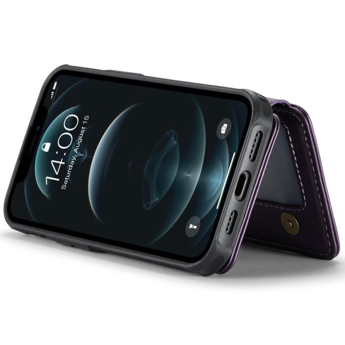 JEEHOOD - JEEHOOD J05 iPhone 12 Pro Max Skal Läder Mobilfodral Lila