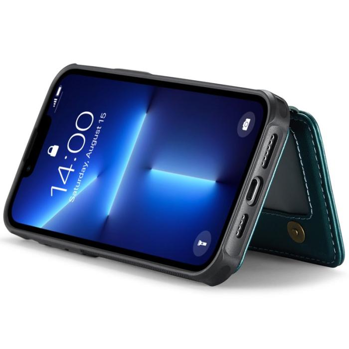 JEEHOOD - JEEHOOD J05 iPhone 13 Pro Skal Läder Mobilfodral Cyan