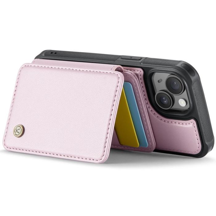 JEEHOOD - JEEHOOD J05 iPhone 13 Skal Läder Mobilfodral - Rosa