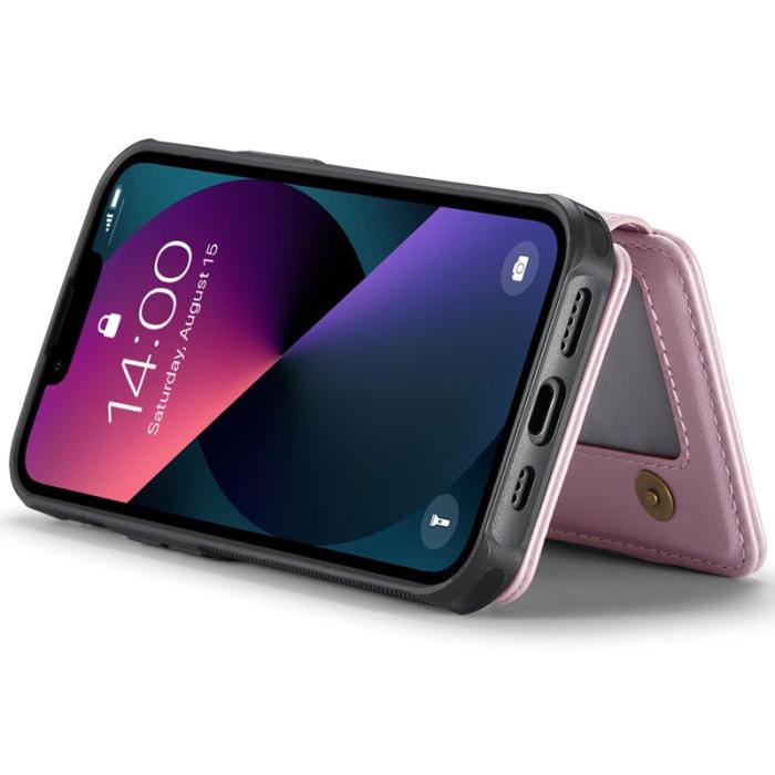 JEEHOOD - JEEHOOD J05 iPhone 13 Skal Läder Mobilfodral - Rosa