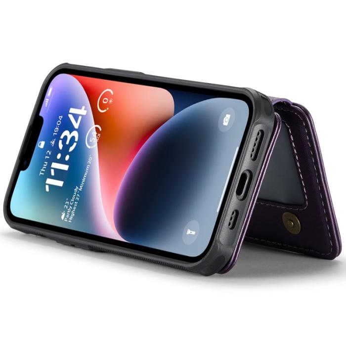 JEEHOOD - JEEHOOD J05 iPhone 14 Plus Skal Läder Mobilfodral Lila