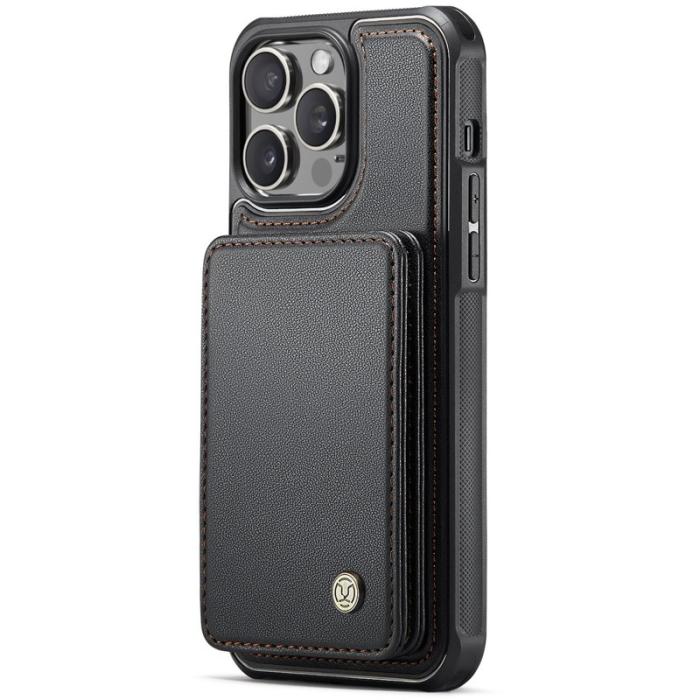 JEEHOOD - JEEHOOD J05 iPhone 14 Pro Skal Läder Mobilfodral Svart