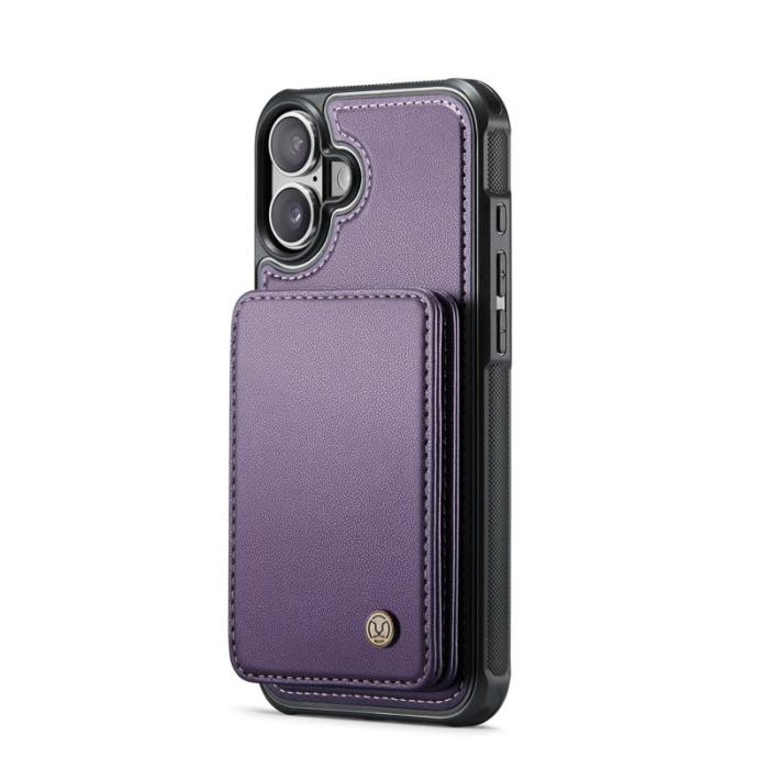 JEEHOOD - JEEHOOD J05 iPhone 16 Plus Skal Läder Mobilfodral Lila