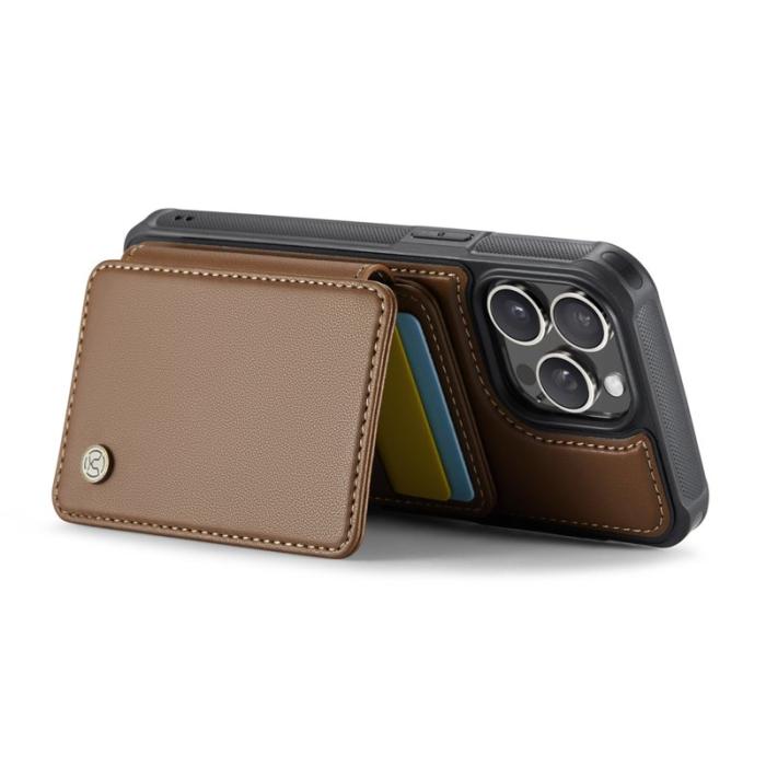 JEEHOOD - JEEHOOD J05 iPhone 16 Pro Fodral Läder Mobilskydd Brun