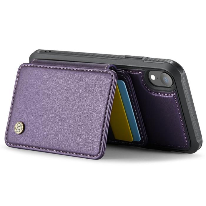 JEEHOOD - JEEHOOD J05 iPhone XR Skal Läder Mobilfodral Lila