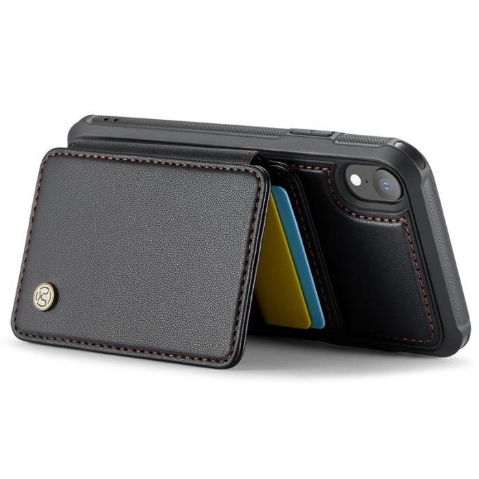 JEEHOOD - JEEHOOD J05 iPhone XR Skal Läder Mobilfodral Svart