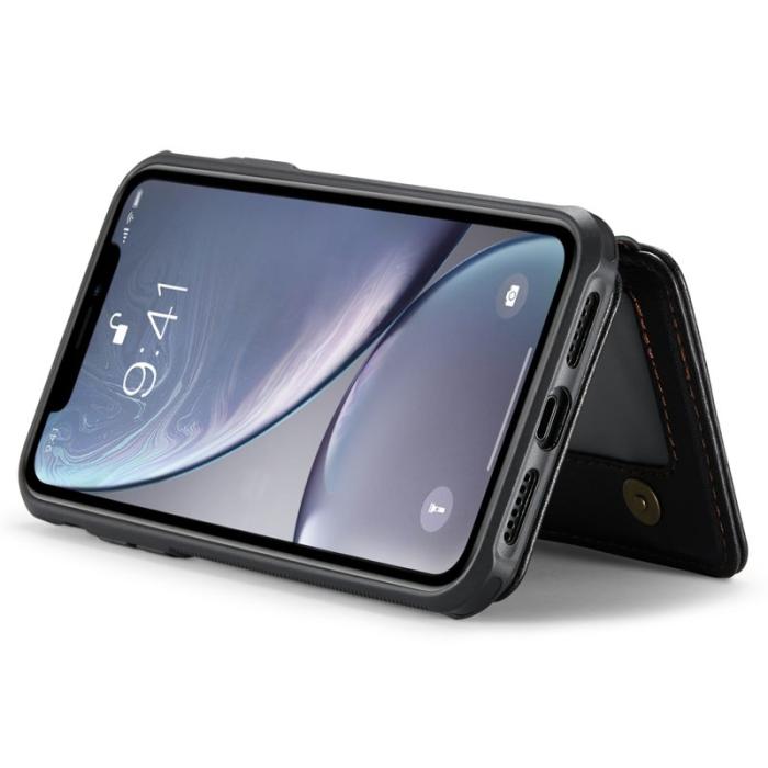 JEEHOOD - JEEHOOD J05 iPhone XR Skal Läder Mobilfodral Svart