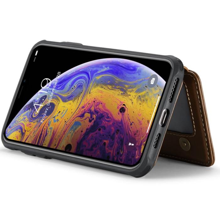 JEEHOOD - JEEHOOD J05 iPhone XS Max Skal Läder Mobilfodral Brun