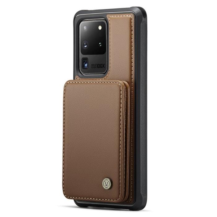 JEEHOOD - JEEHOOD J05 Samsung Galaxy S20 Ultra Skal Läder Mobilfodral Brun