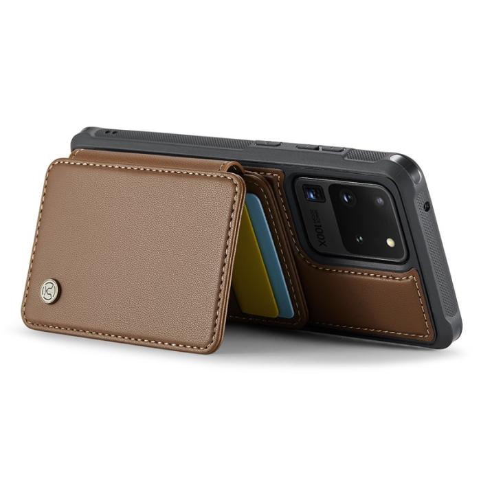 JEEHOOD - JEEHOOD J05 Samsung Galaxy S20 Ultra Skal Läder Mobilfodral Brun
