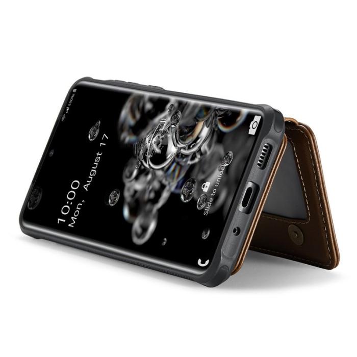 JEEHOOD - JEEHOOD J05 Samsung Galaxy S20 Ultra Skal Läder Mobilfodral Brun